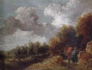 John Constable Landscape after Teniers oil on canvas